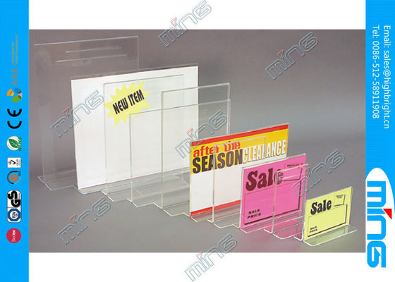 Meja Batal Acrylic Display Stand / Sign Holder untuk Toko Tampilan