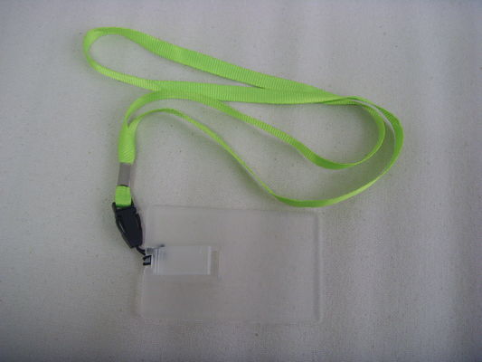 کارت کسب و کار درایو فلش usb شفاف با دلبستگی تسمه یا طناب (MY-UC09)