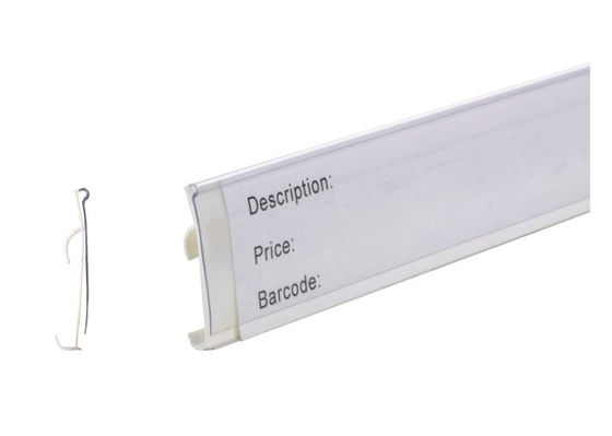 Custom Retail Price Displaying PVC Clear Plastic Label Holder for Shop, supermarket 31239