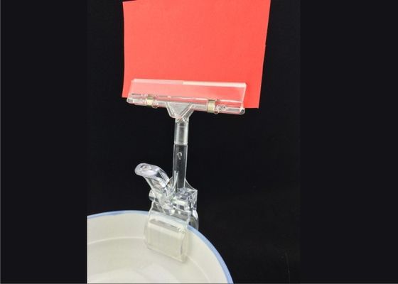 Colorful Thumb Price Tag Holder Clip , Supermarket Pop Clip In Red Green White