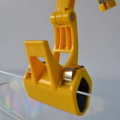 Grampo plástico do suporte do preço da propaganda do supermercado amarelo, lados dobro do ABS