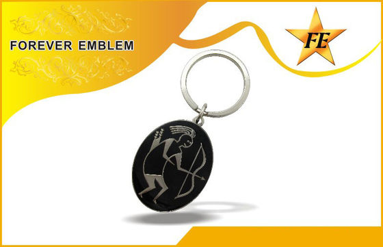 Cor esmaltada Keychains relativo à promoção feito sob encomenda para o presente da organização