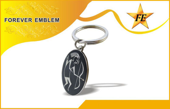 Cor esmaltada Keychains relativo à promoção feito sob encomenda para o presente da organização