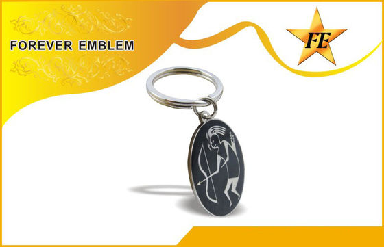 Cor esmaltada Keychains relativo à promoção feito sob encomenda para o presente da organização