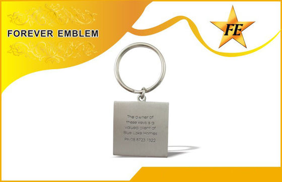Email-Eisen-Zink-Legierungs-Quadrat förderndes Keychains für Jahrestags-Geschenke