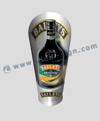 Signes acryliques de publicité extérieure de support d'affichage de bouteille de boisson alcoolisée de vin du carton LED