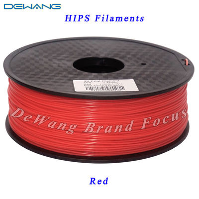 Red 3.0mm HIPS 3D włókien dla maksymalnie drukarki / Mendel Plastic Rubber eksploatacyjne