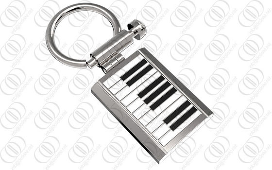 316L Stainless Steel Keychain Gantungan Kunci Dengan Desain Piano Keyboard