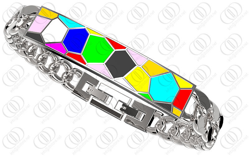 Nhiều màu Bohemia Stainless Steel ID Y Lắc Curb Chain