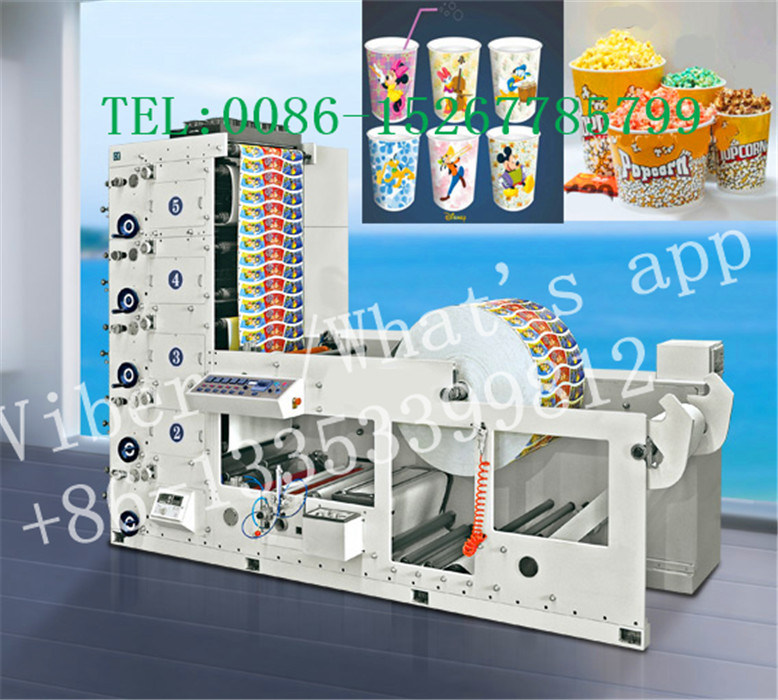 Farbe-Flexo-Druckmaschine des Plastikfilm-Aufkleber-6 mit UNO-Winden-System
