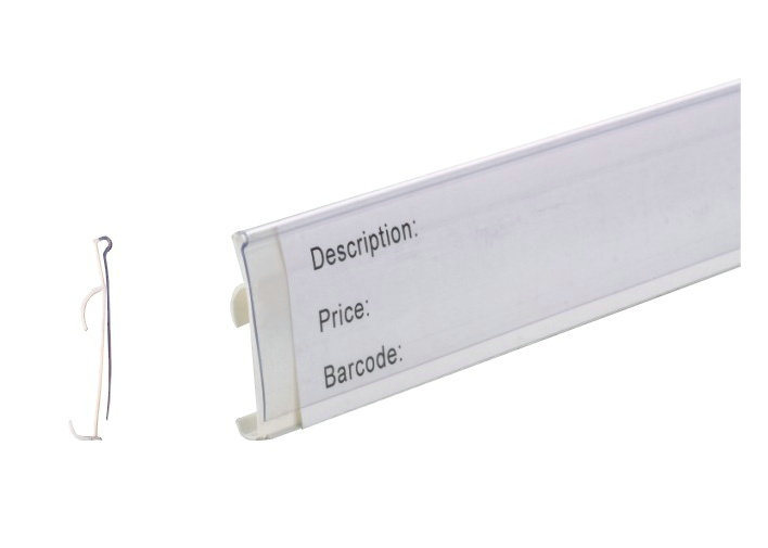 Custom Retail Price Displaying PVC Clear Plastic Label Holder for Shop, supermarket 31239