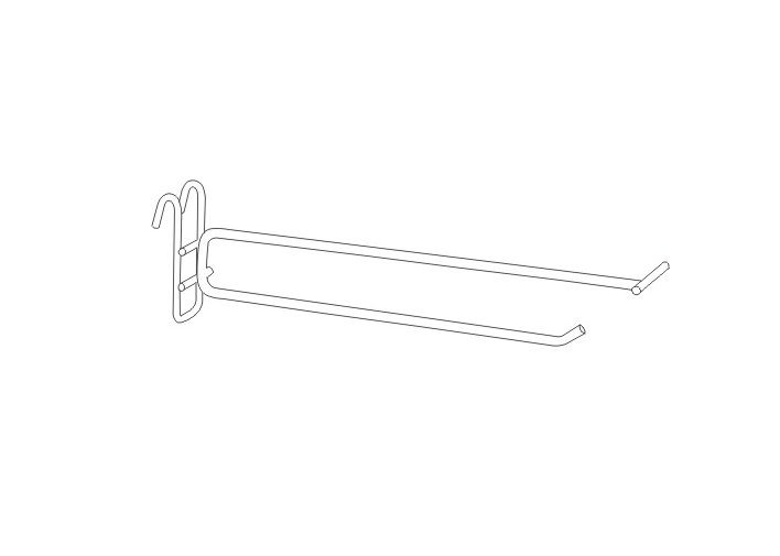 Logam Peg kawat gridwall scanning Retail Tampilan Hooks dengan chrome, seng, plat nikel 31131,31132,31133