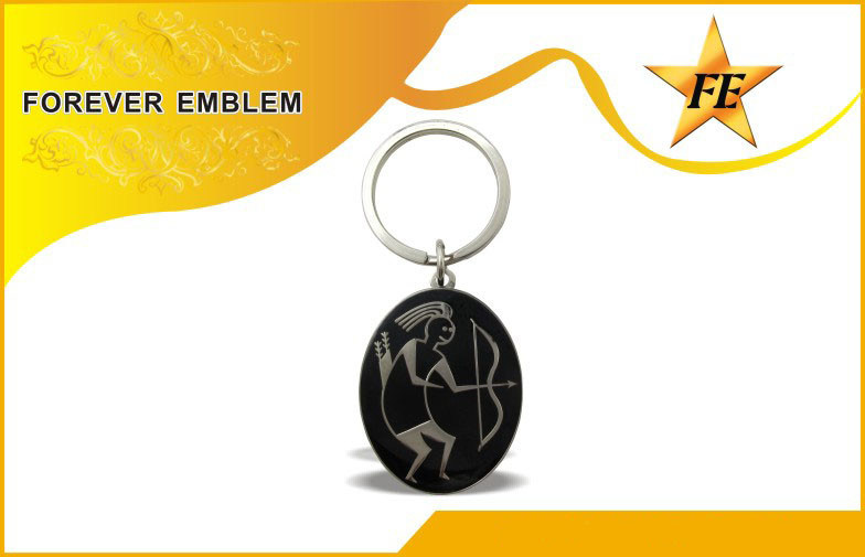 Cor esmaltada Keychains relativo à promoção feito sob encomenda para o presente da organização